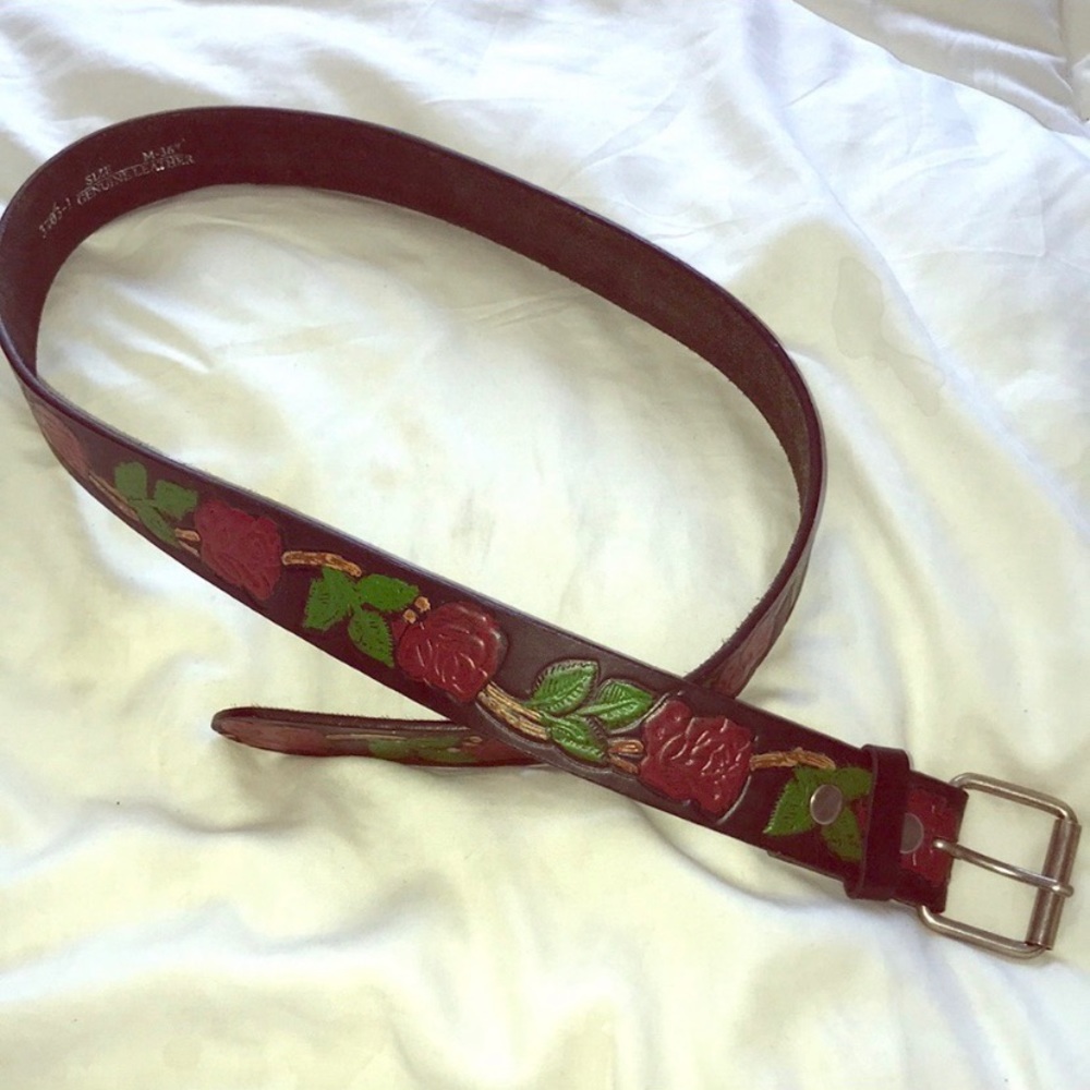 LEATHER rose belt
